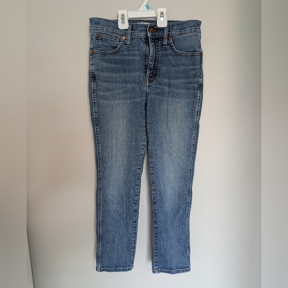 Madewell High Rise Stovepipe Jeans 26P Med Blue